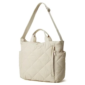 Stylish Women Quilted Tote Bag Puffer Hobo Handbag