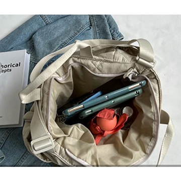 Stylish Women Quilted Tote Bag Puffer Hobo Handbag