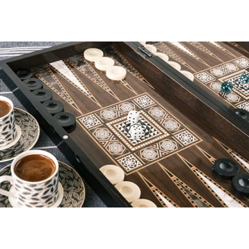 Exquisite Turkish 2-in-1 Backgammon Checkers Game Set - Luxurious Design