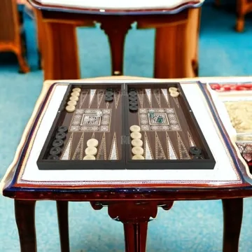 Exquisite Turkish 2-in-1 Backgammon Checkers Game Set - Luxurious Design