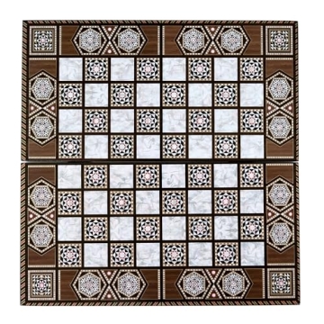 Exquisite Turkish 2-in-1 Backgammon Checkers Game Set - Luxurious Design
