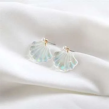 2 Pairs Pearls Sea Shell Stud Earrings Beach Jewelry Gifts for Women for Halloween Party Summer Beach Jewelry