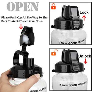 QuiFit Motivational Gallon Water Bottle - Multi-Functional & Durable