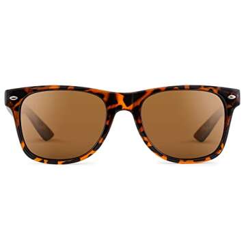 Retro Classic Horn Rimmed Sunglasses - Unisex Tortoise Frame
