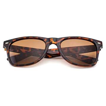 Retro Classic Horn Rimmed Sunglasses - Unisex Tortoise Frame