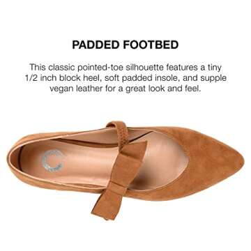 Chic Vegan Leather Ballet Flats for Women - Journee Collection