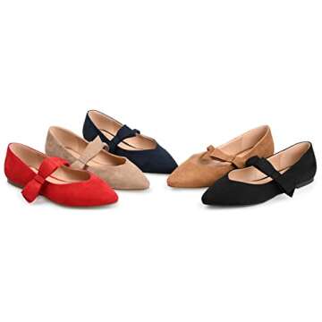 Chic Vegan Leather Ballet Flats for Women - Journee Collection