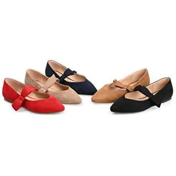 Chic Vegan Leather Ballet Flats for Women - Journee Collection