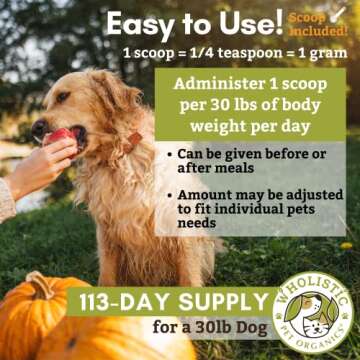 Wholistic Acidophilus Probiotic for Dogs - Digestive Health Boost