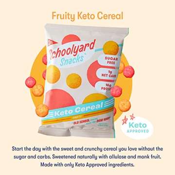 Schoolyard Snacks Fruity Keto Cereal - 12 Pack