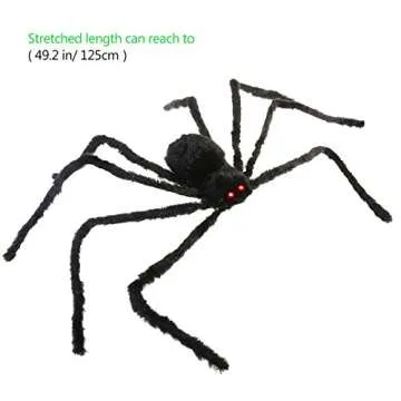 Halloween Spider 4.2ft Realistic LED Eyes Scary Sound