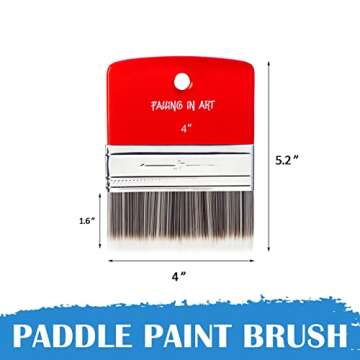 Falling in Art Flat Paddle Paint Brush, Scale Brush for Oil and Acrylic Paints,4 Inch