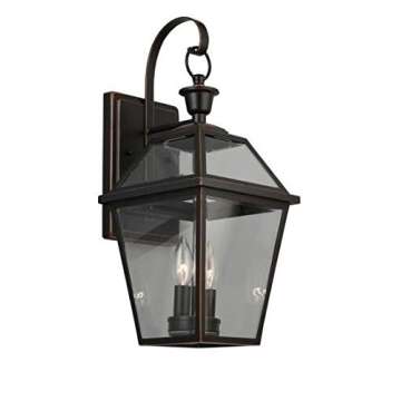 French Quarter Gas Style 2-Light Wall Lantern for Outdoor Use