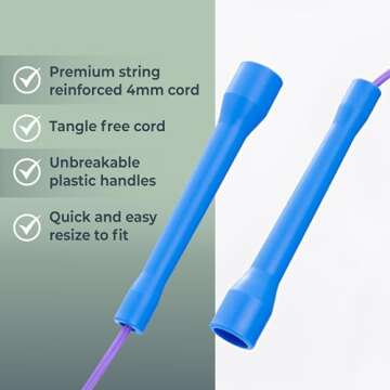 Buy Jump Ropes Short Handle Licorice Jump Rope, White, 8-Feet