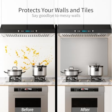 IKTCH Stainless Steel Backsplash for Kitchen Protection