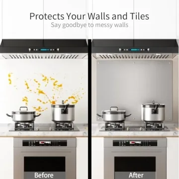 IKTCH Stainless Steel Backsplash for Kitchen Protection