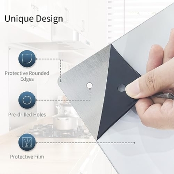 IKTCH Stainless Steel Backsplash for Kitchen Protection