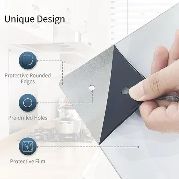 IKTCH Stainless Steel Backsplash for Kitchen Protection