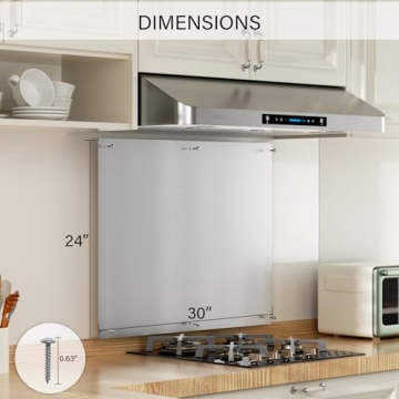 IKTCH Stainless Steel Backsplash for Kitchen Protection