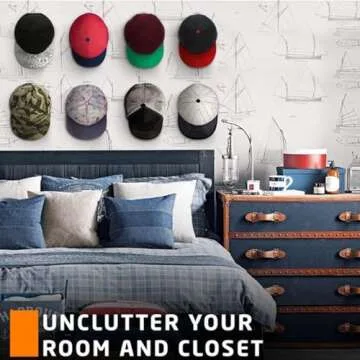 RUIPBOTE 24 Pack Adhesive Hat Hooks for Stylish Displays