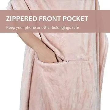 Tirrinia Wearable Blanket with Foot Pockets - Cozy Comfort