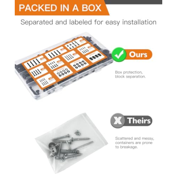 Universal TV Mounting Hardware Screw Kit Set - M4 M5 M6 M8 Screws and Washers Spacers