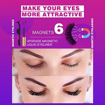 Royaomis Cat-Eye Magnetic Lashes Kit for Natural Look