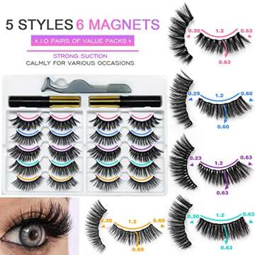 Royaomis Cat-Eye Magnetic Lashes Kit for Natural Look