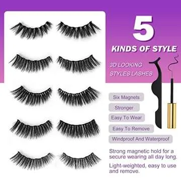 Royaomis Cat-Eye Magnetic Lashes Kit for Natural Look
