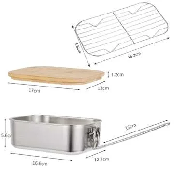 VALINK Outdoor Bento Box with Bamboo Lid for Camping