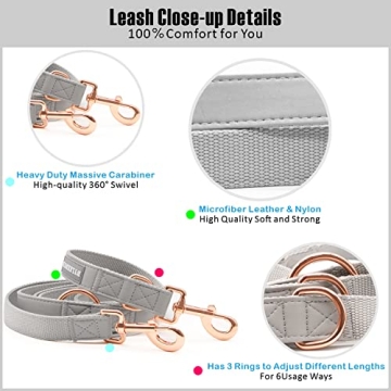 Soft Leather Dog Collar and Leash Set for Stylish Training