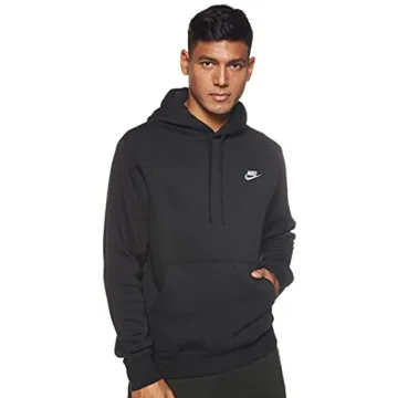 Nike Pull Over Hoodie - Ultimate Comfort & Style in Black/White, XL-T