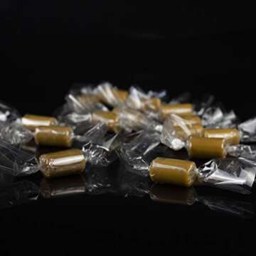 AZDVZD Candy Wrapper, Caramel and Chocolate Wrappers, Natural Cellophane, 500 Square Sheets,3.5x5 Inches,Candy Paper for Caramel, Treats, Lollipop