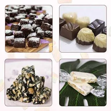 AZDVZD Candy Wrapper, Caramel and Chocolate Wrappers, Natural Cellophane, 500 Square Sheets,3.5x5 Inches,Candy Paper for Caramel, Treats, Lollipop