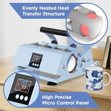 OIIEE 30OZ Tumbler Heat Press Machine 110V Auto Timer Cup Mug Heat Press Machine for 9 OZ 11 OZ 15 OZ 16 OZ 20 OZ 30 OZ Sublimation Straight Tumbler Bottles,Ceramic Mugs,Glass Cans Heat Transfer Print