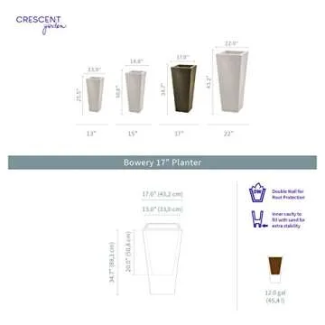 Buy Crescent Garden Bowery Planter - Stylish & Eco-Friendly