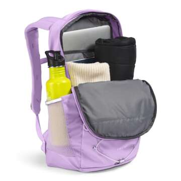 THE NORTH FACE Women's Jester Everyday Laptop Backpack, Lite Lilac/Icy Lilac/TNF White, One Size