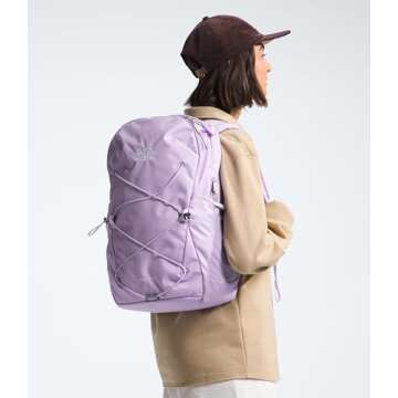THE NORTH FACE Women's Jester Everyday Laptop Backpack, Lite Lilac/Icy Lilac/TNF White, One Size