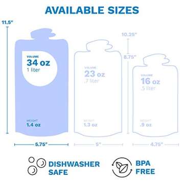 Vapur Solid Flexible Water Bottle - with Carabiner