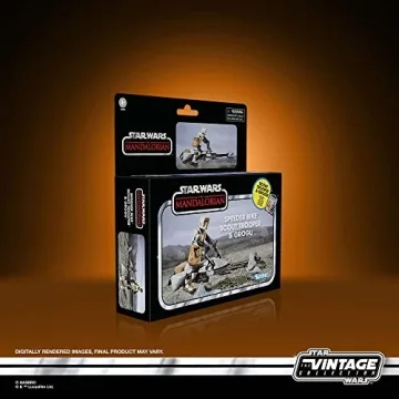 Mandalorian 3.75-Inch Speeder Bike & Action Figures