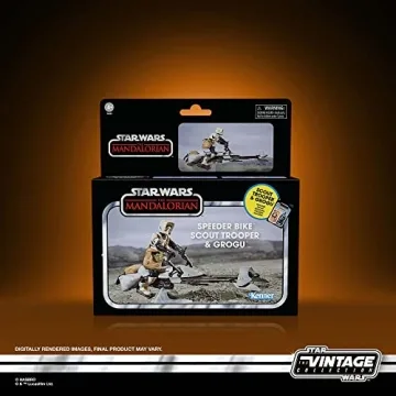 Mandalorian 3.75-Inch Speeder Bike & Action Figures