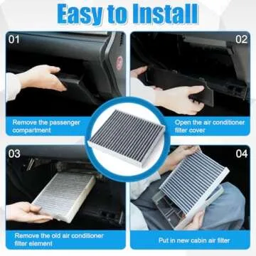 SINGARO Cabin Air Filter with Activated Carbon, CP285, CF10285, Compatible with Toyota 4 Runner, Camry, Corolla, Highlander, RAV4, Sienna, Tundra, Subaru Outback, Lexus ES, GS, GX, IS, LS, RX+ More