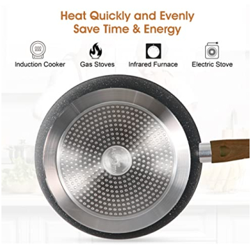 Kitchen Academy 17-Piece Non-Stick Cookware Set for Healthy Cooking