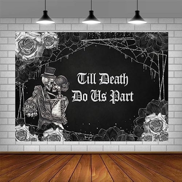 AIBIIN 7x5ft Halloween Skull Backdrop for Weddings and Parties
