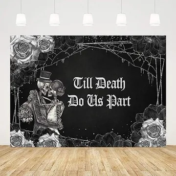 AIBIIN 7x5ft Halloween Skull Backdrop for Weddings and Parties