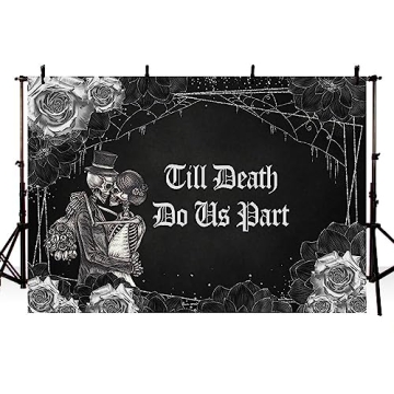 AIBIIN 7x5ft Halloween Skull Backdrop for Weddings and Parties