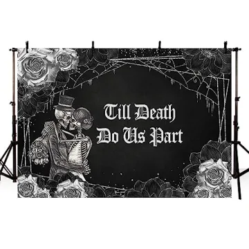 AIBIIN 7x5ft Halloween Skull Backdrop for Weddings and Parties