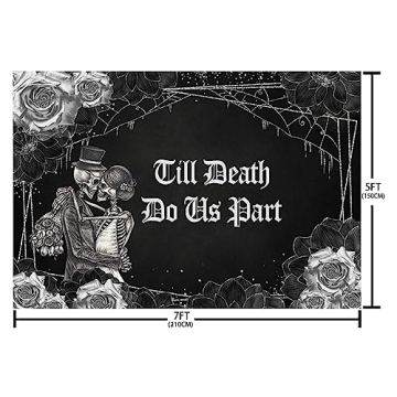 AIBIIN 7x5ft Halloween Skull Backdrop for Weddings and Parties