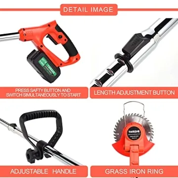 Lightweight Cordless Brush Cutter with 3 Blades