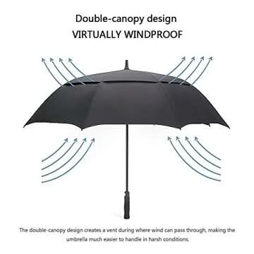 G4Free 47/54/62/68 Inch Automatic Open Golf Umbrella Oversize Extra Large Double Canopy Vented Windproof Waterproof Stick Umbrellas